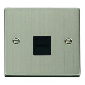 Telephone Outlets - Single master socket - black inserts