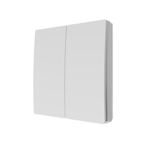 Kinetic push switch 2 gang IP65 white