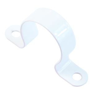 External Round Conduit Clips - 25mm external white (Qty 1)