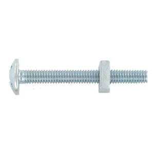 Roofing Nut &amp; Bolt M6x40mm BZP
