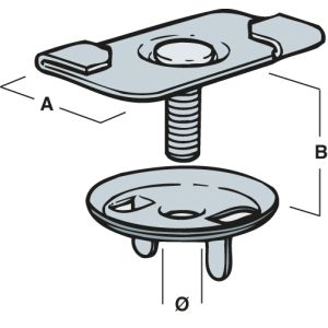 Suspended Ceiling (T-bar Clips) 20 x 16mm (Qty 25) - Silver