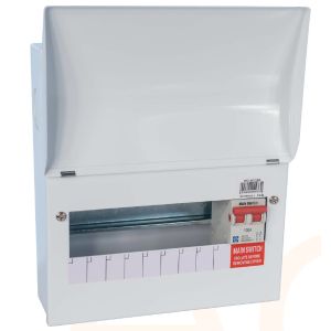 Consumer Unit - 100A Mains Switch 8 Way Metal Board