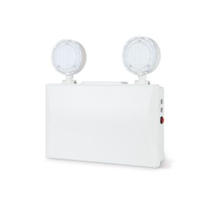Emergency twinspot 300lm IP65 whi 2W man/ST