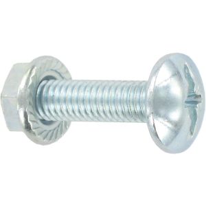 M6x20mm combi tray bolt &amp; nut BZP