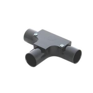 PVC Conduit Inspection Tee - 20mm - Black
