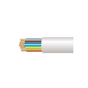 3185Y - Heavy Duty PVC Flex - Round - 1.5mm Conductor - 100m Drum - White