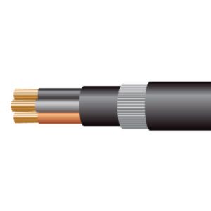 6943XLH - PVC LV Armoured - 16mm - 100m Drum - Black